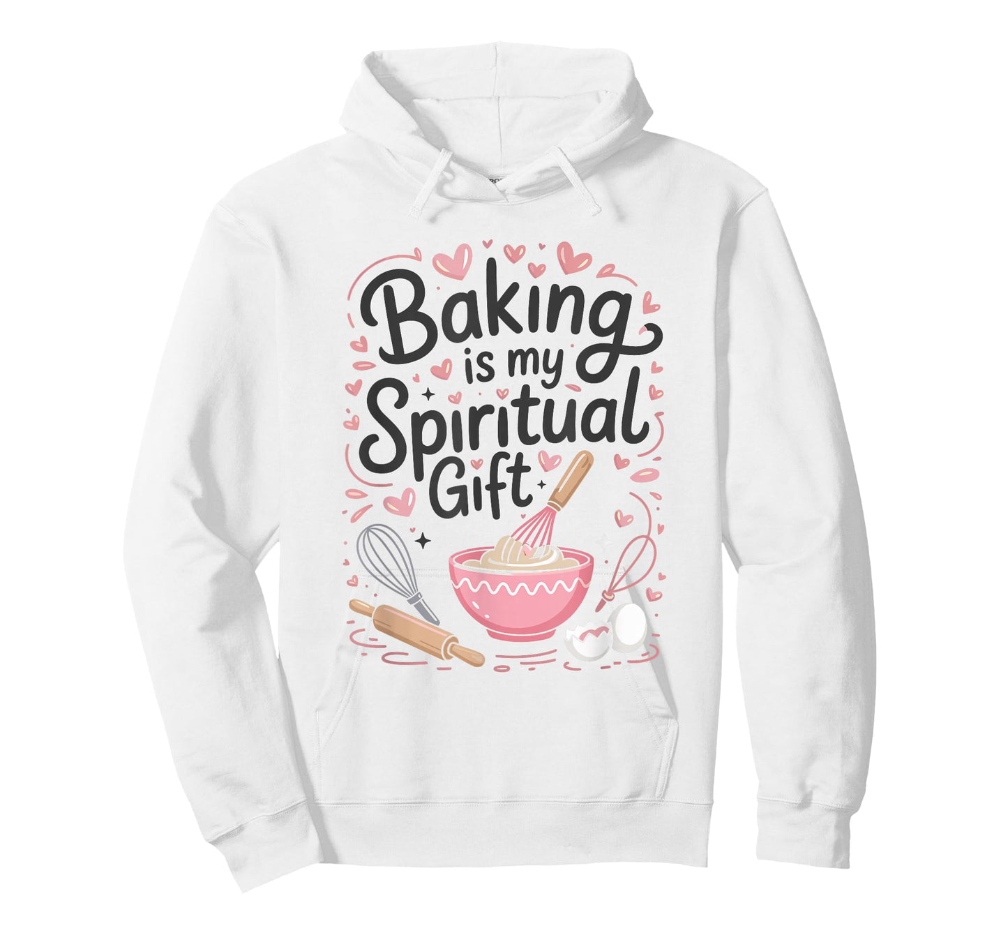 Baking Is My Spiritual Gift Pink Funny Graphic T-Shirt T-Shirt