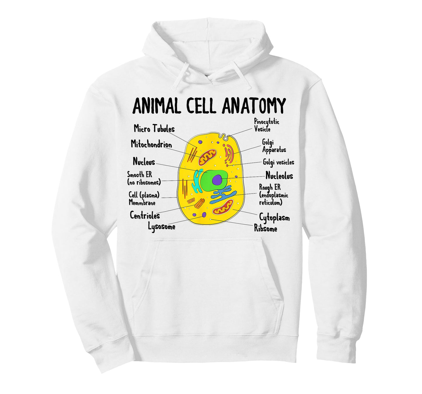 Anatomy Of Animal Cell Biology Biologist Science Student T-Shirt