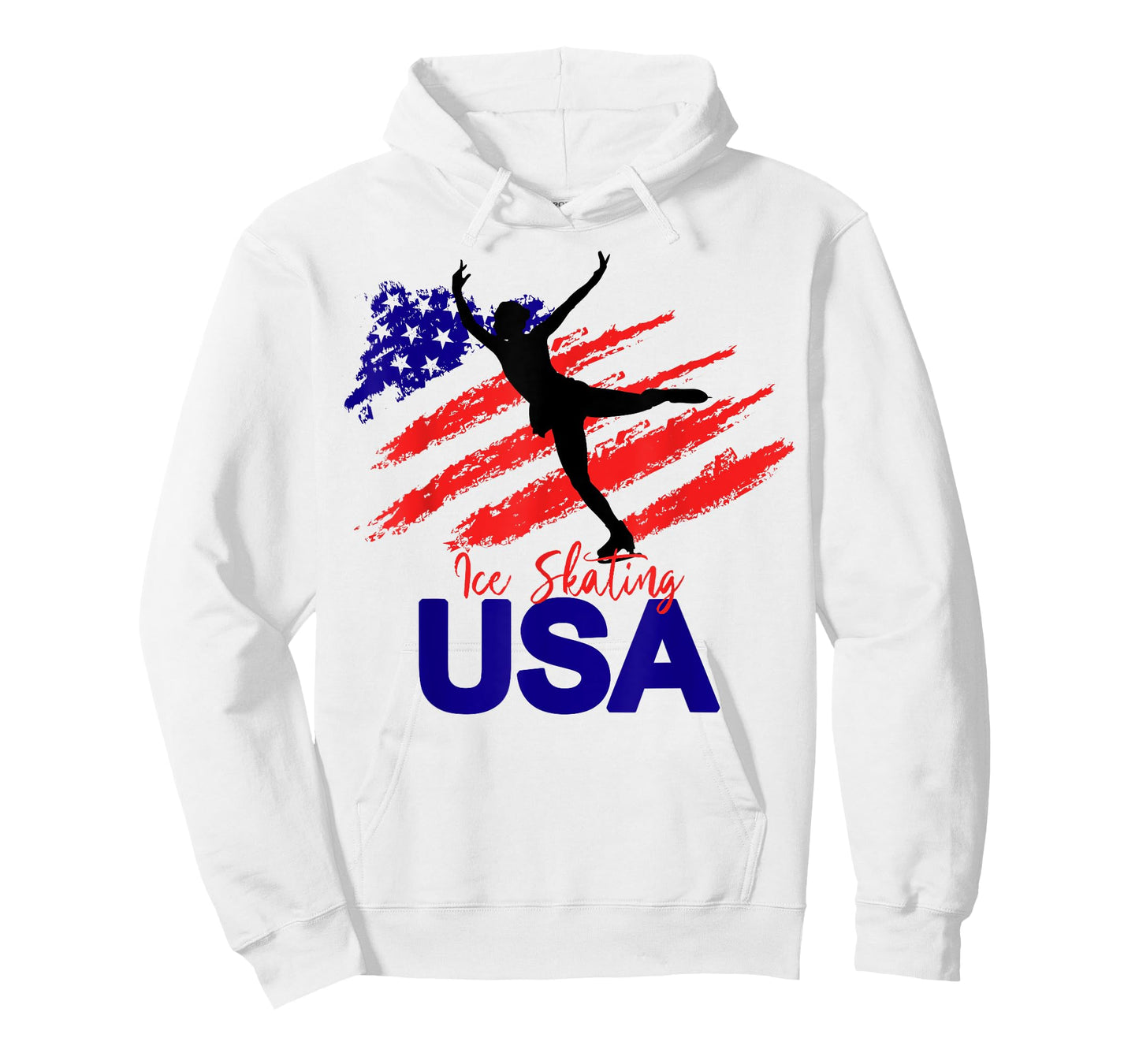 Ice Skating Dance USA Flag Tshirt Support The Team T-Shirt