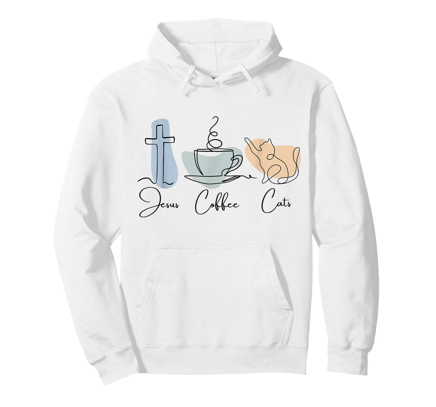 Jesus Coffee Cats Funny Cute Design Jesus Lovers Christian T-Shirt