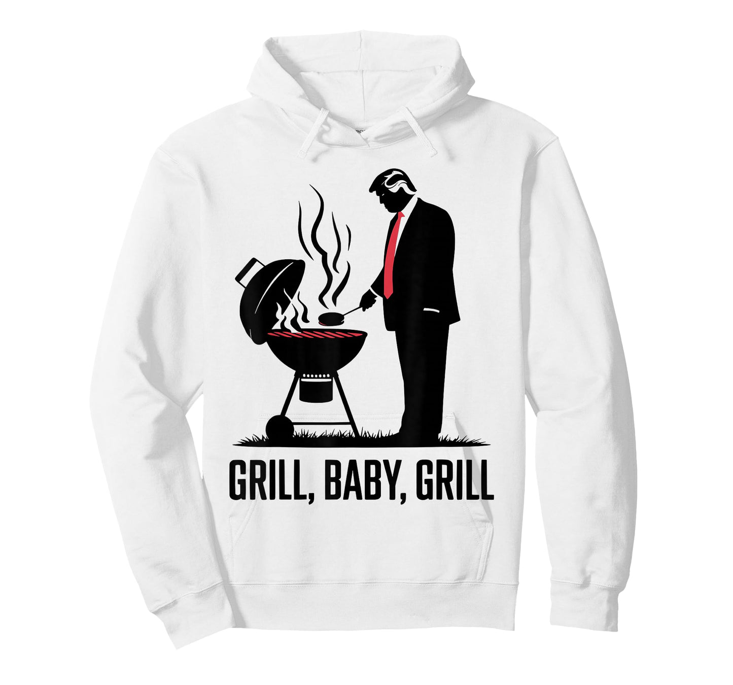 Grill Baby Grill Funny Trump Silhouette 4th of July BBQ T-Shirt