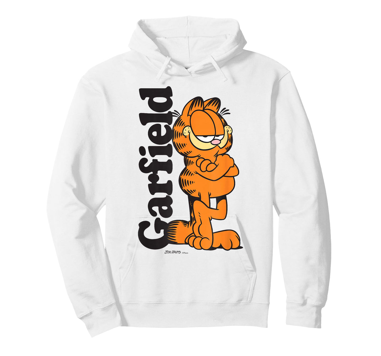 Garfield Leaning Against Logo Cartoon Cat T-Shirt
