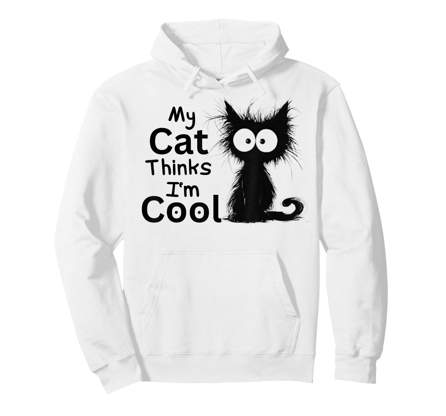 Funny Cat My Cat Thinks I'm Cool Cute Kitten Black Cat Lover T-Shirt
