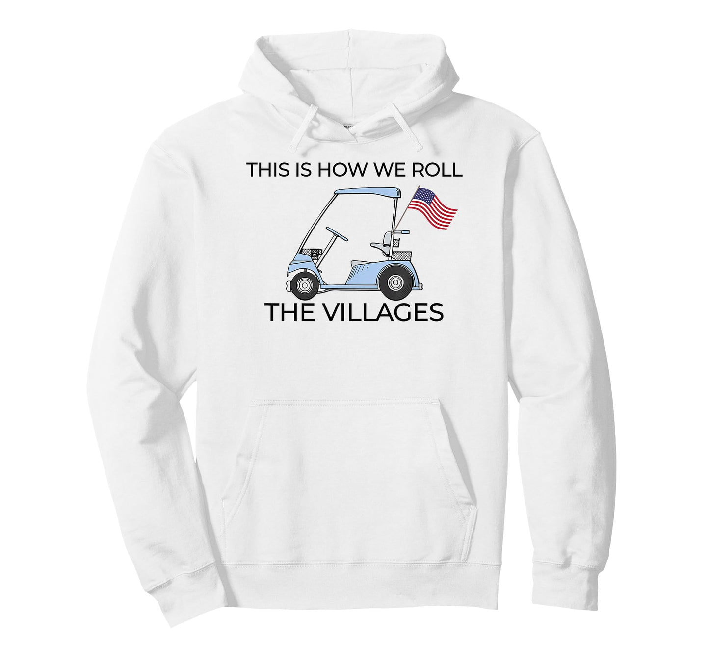 This How We Roll The Villages Golf Cart with USA Flag T-Shirt