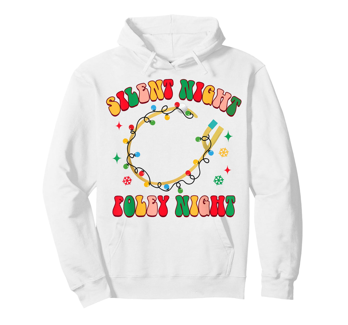 Christmas Urology Urologist Funny Silent A Night Foley Night T-Shirt