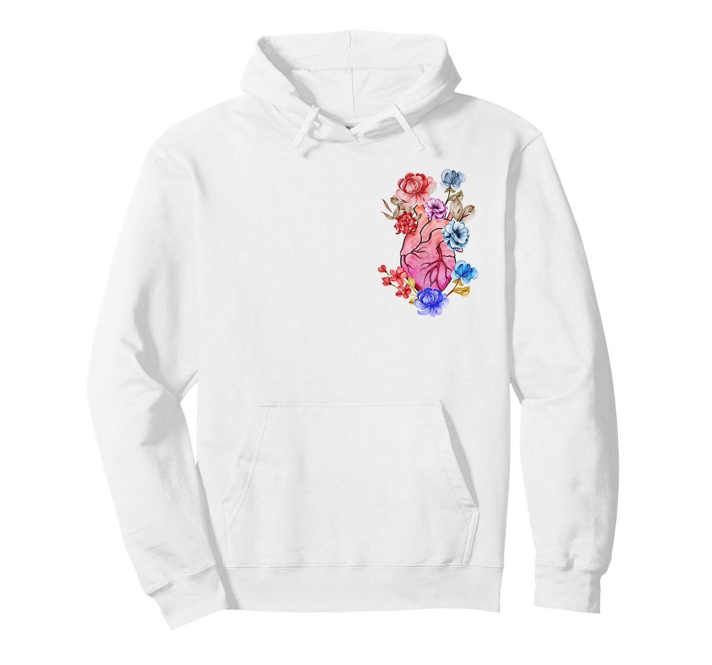 Anatomical Heart Human Heart Anatomy Flowers Floral T-Shirt