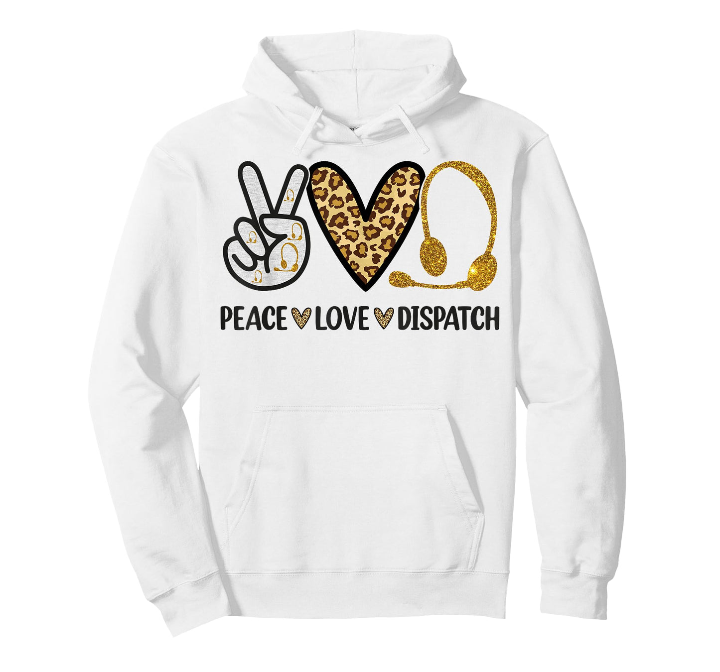 911 Dispatcher Peace Love Dispatch Operator EMS T-Shirt