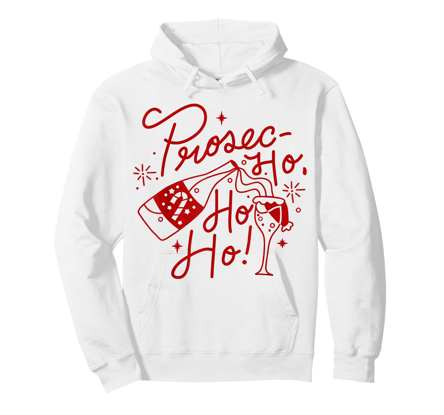 Ho Ho Ho Prosecco Christmas Tee Funny Wine Lover Holiday T-Shirt
