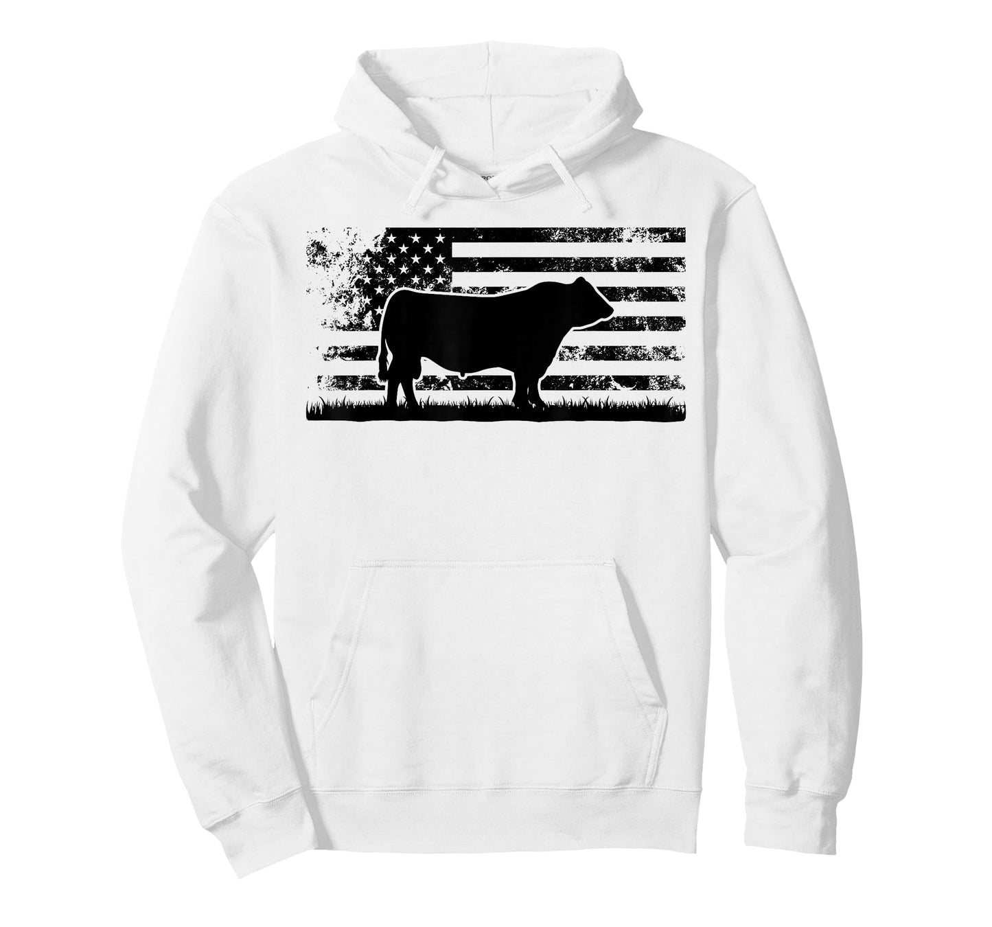 USA American Flag - America Cow Black Angus Rancher T-Shirt