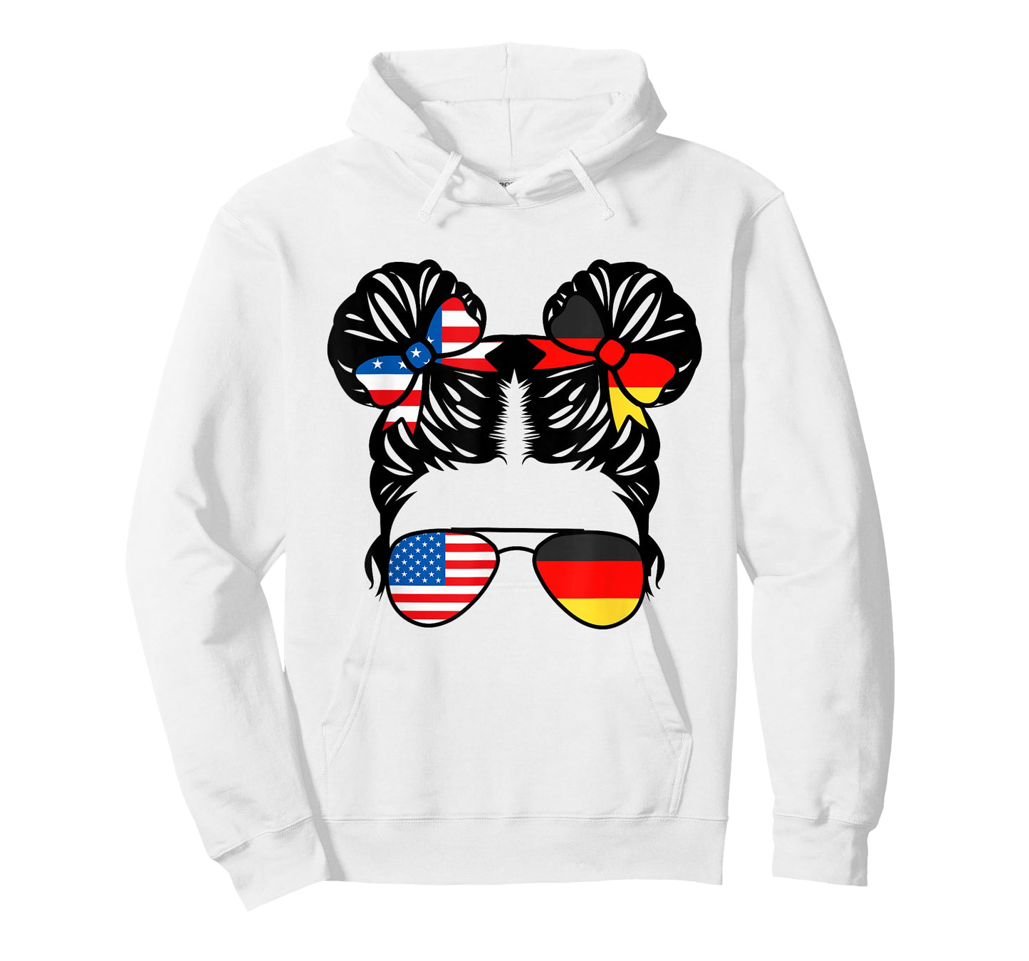 Half American Half German Girl USA Germany Flag Patriot T-Shirt Small