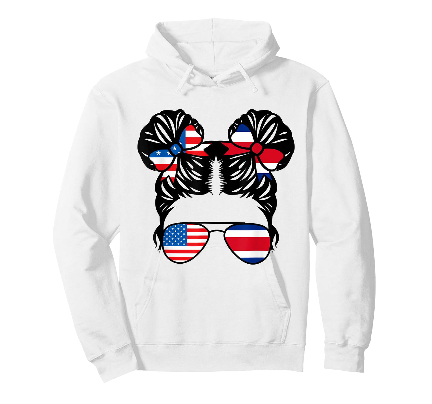 Half American Costa Rican Girl USA Costa Rica Flag Patriot T-Shirt