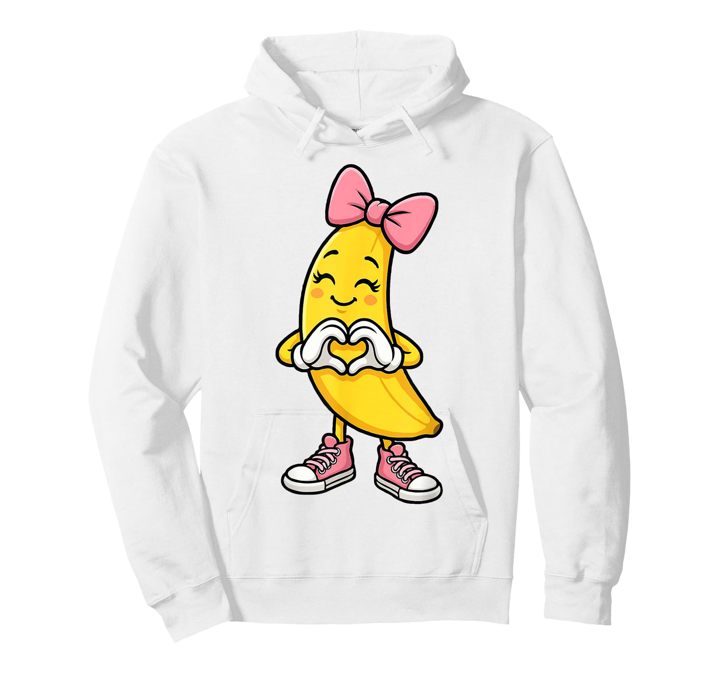 Cute Banana Coquette Bow Retro Banana Girls Kids Women T-Shirt