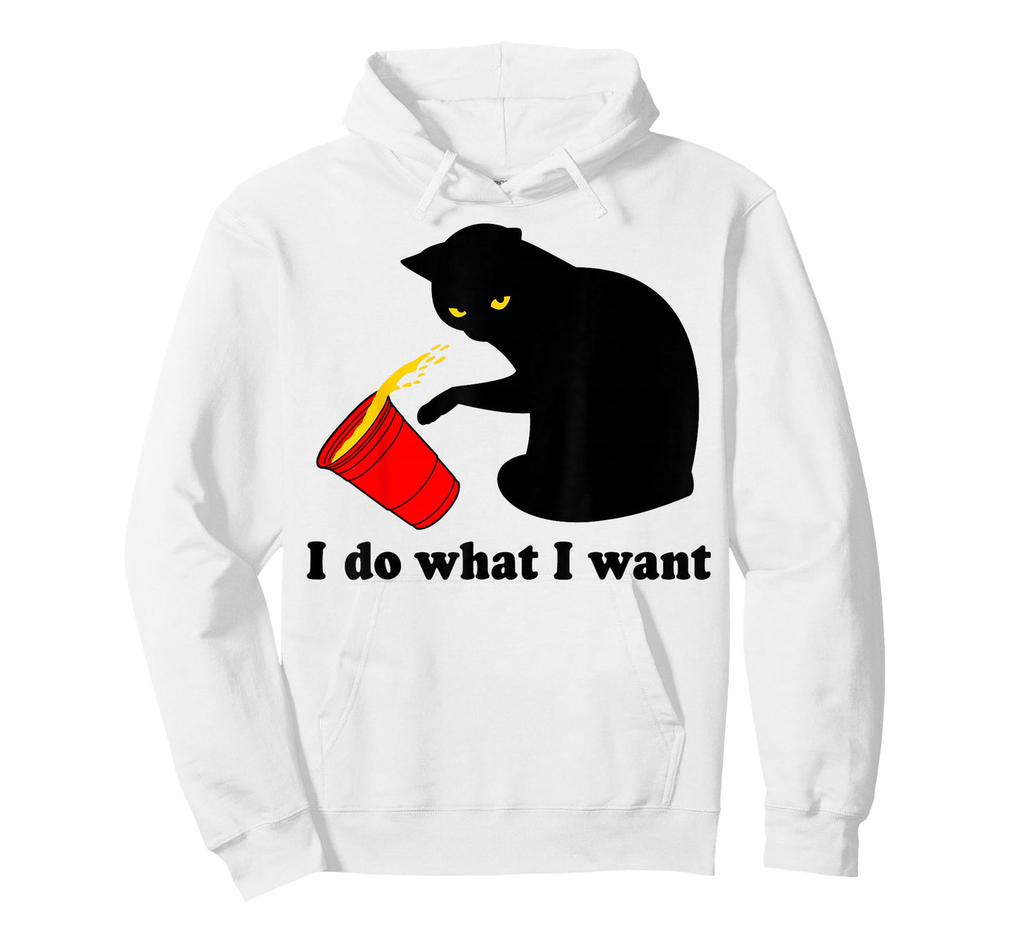 Mens Do What I Want Black Cat Red Cup Funny Graphic T-Shirt XL Dark Heather