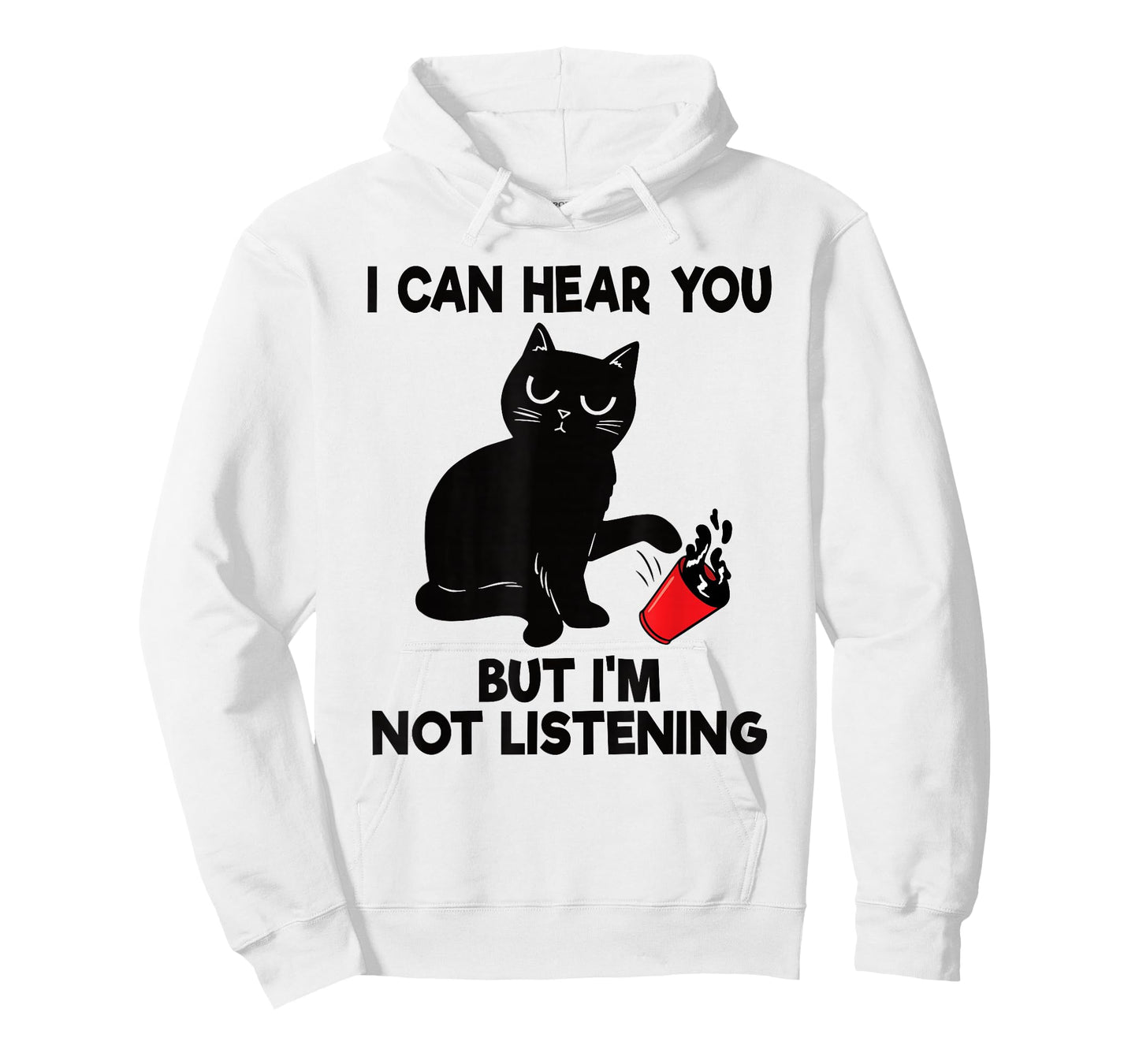 I Can Hear You But I'm Not Listening Funny Cat Lover Coffee T-Shirt