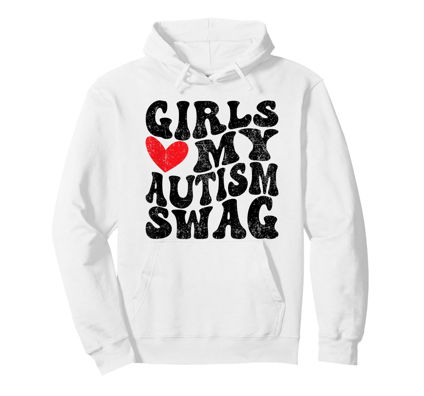 Girls Heart My Autism Swag Funny Girls Love My Autism Swag T-Shirt