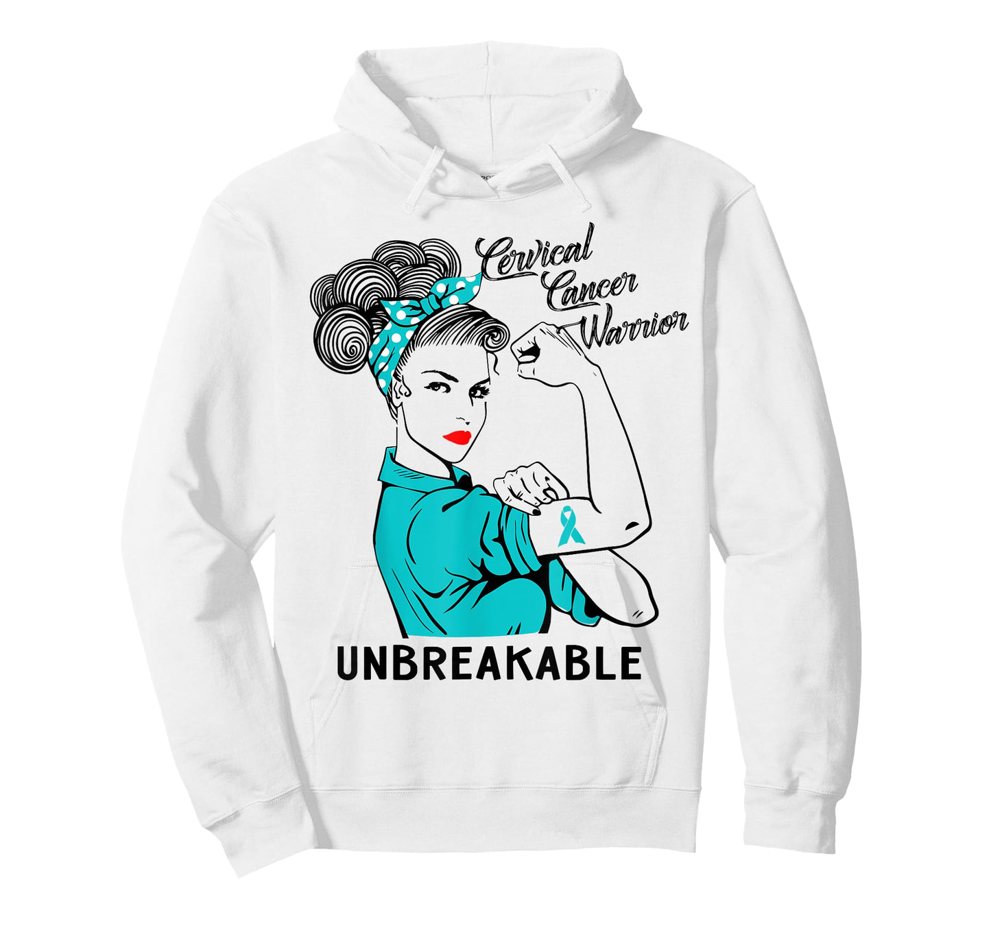 Cervical Cancer Warrior Unbreakable T-Shirt Awareness Gift T-Shirt