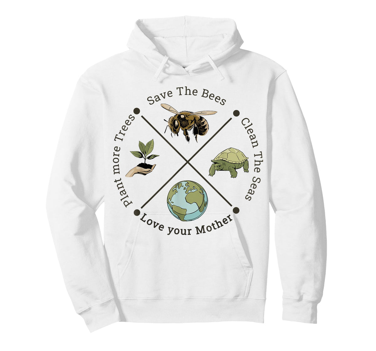Earth Day Save the Bees Plant More Trees Clean the Seas T-Shirt