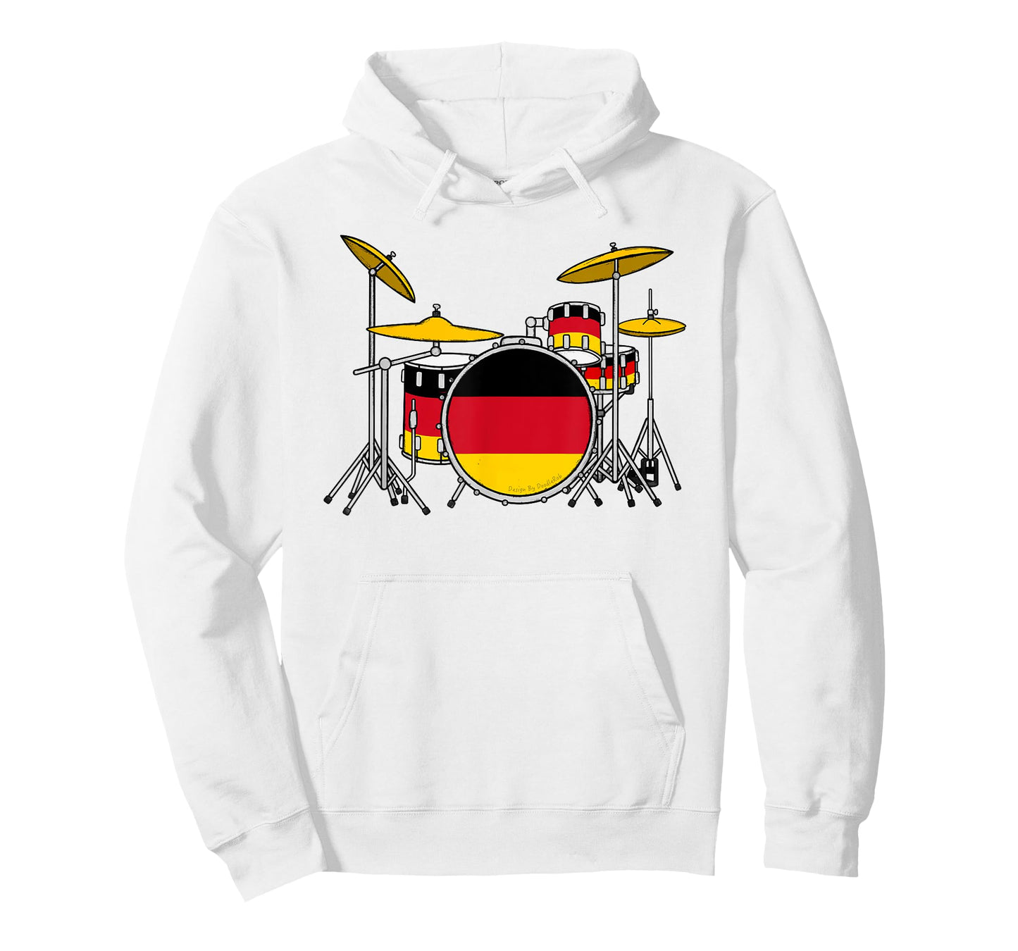 Drum Kit German Flag, Drummer Germany Music Teacher Musician T-Shirt