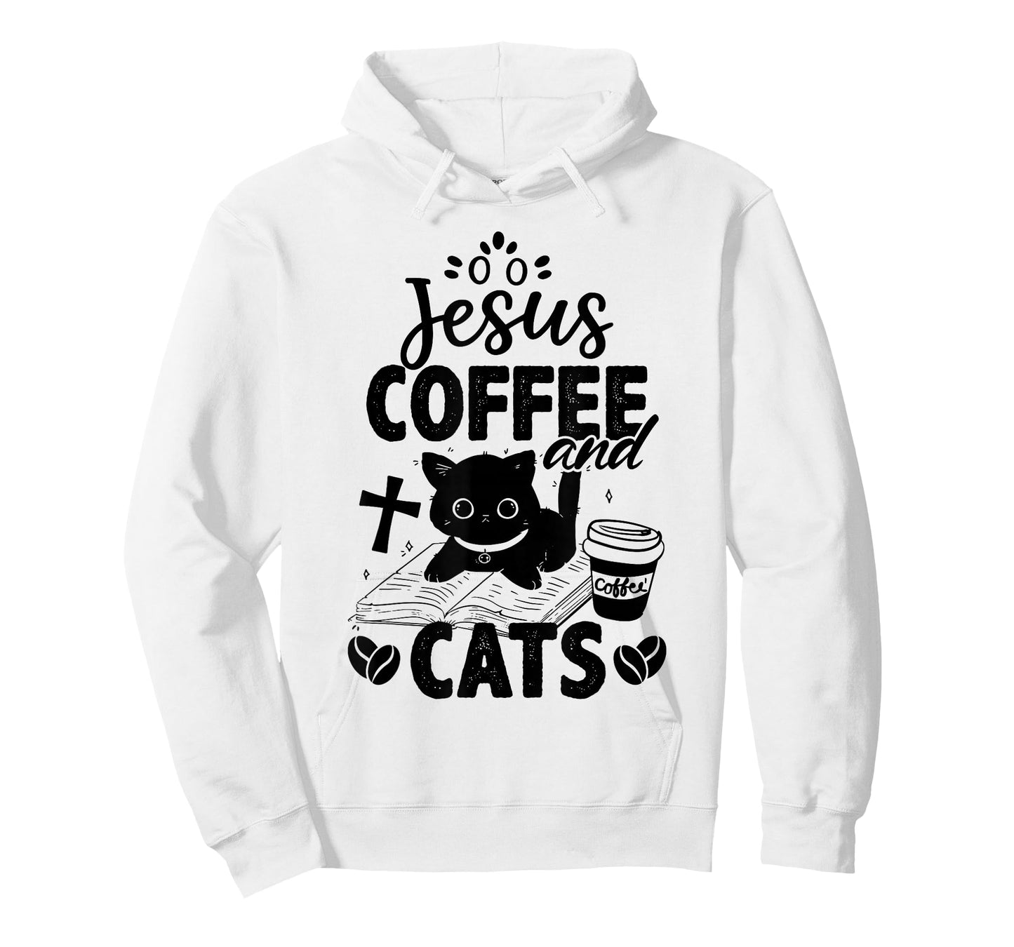 Jesus Coffee and Cats Cute Christian Cat Lover T-Shirt