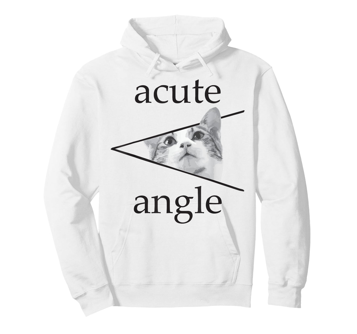Funny Mathematics Cute Cat Kitten apparel Acute Angle T-Shirt for Men Women Girls Kids