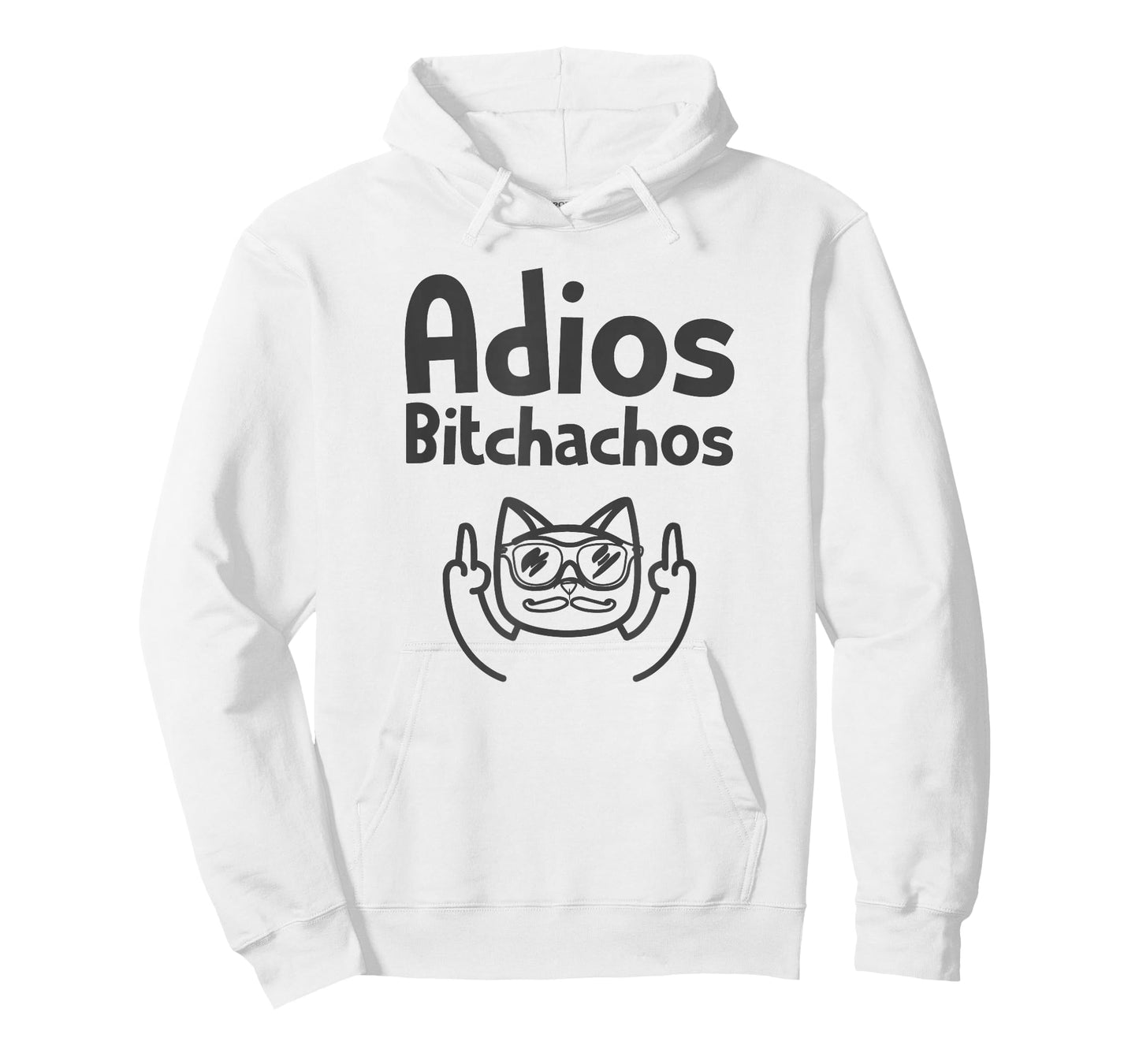 Cat Adios Bitchachos Sweatshirt Cinco De Mayo Middle Finger T-Shirt