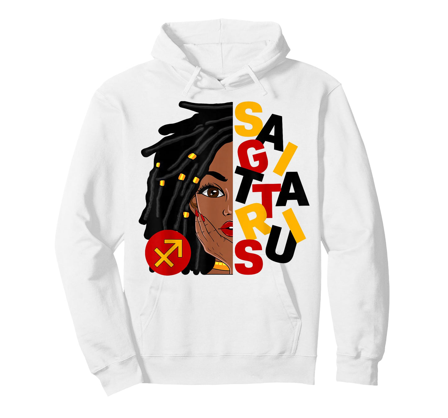 Sagittarius Queen African American Loc'd Woman Girl Zodiac T-Shirt