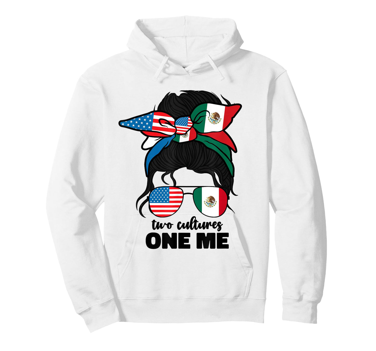 Half Mexican And American Mexico America Usa Flag Girl Women T-Shirt