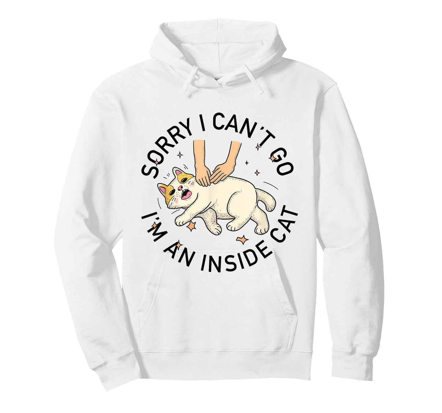 funny introvert cat I can't Go I'm an Inside cat Homebody T-Shirt