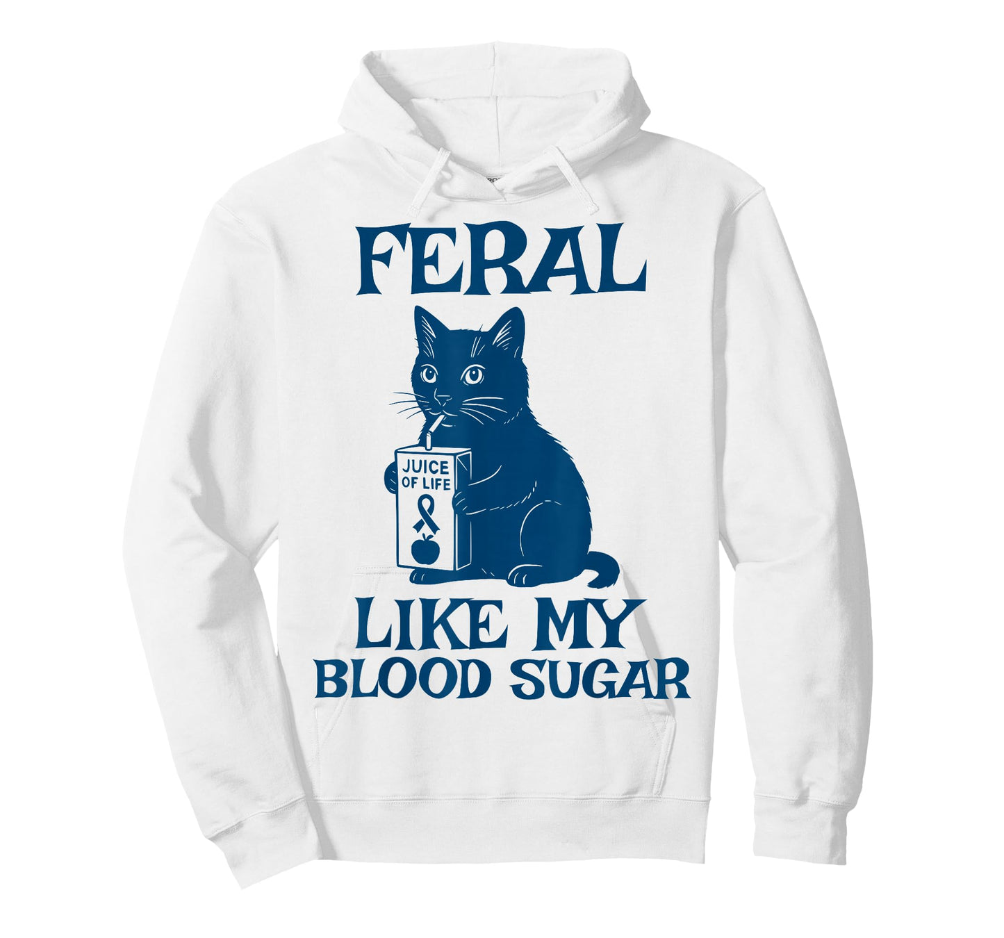 Feral Like My Blood Sugar Cat T1D Ribbon Diabetes Awareness T-Shirt