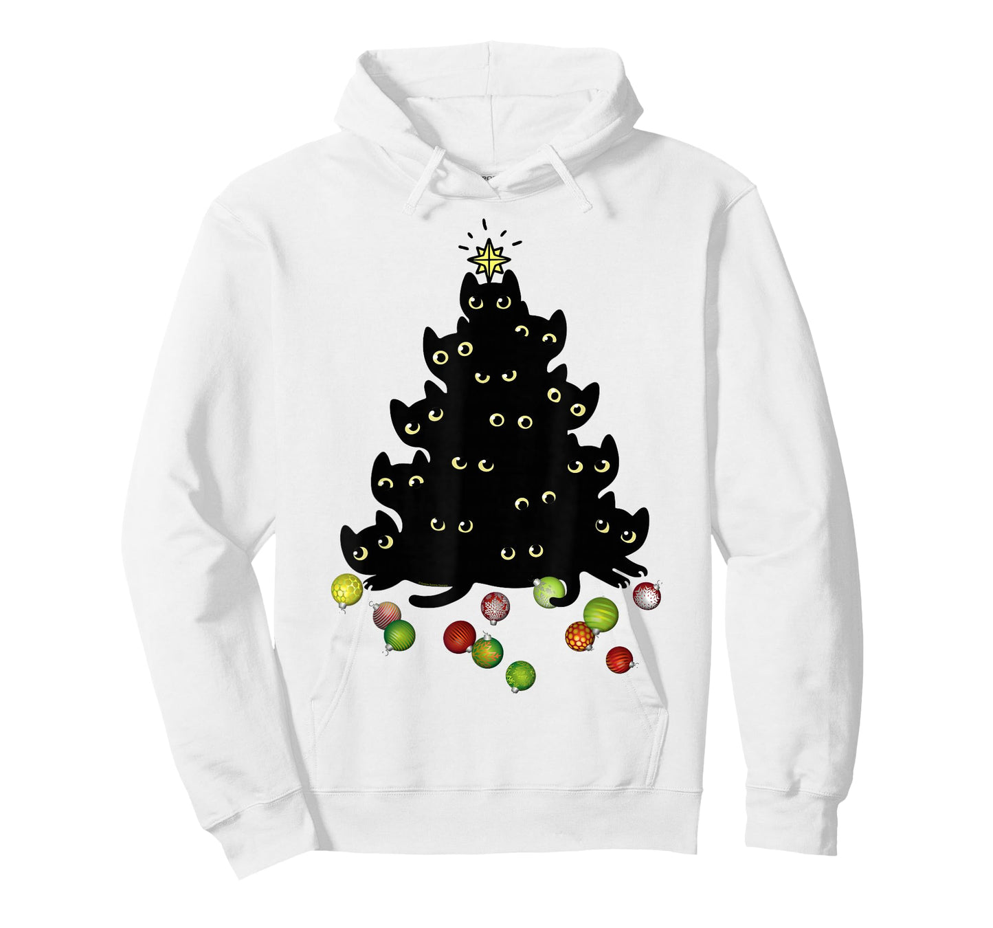 Cat Lovers Cute and Funny Holiday Tree Christmas T-Shirt