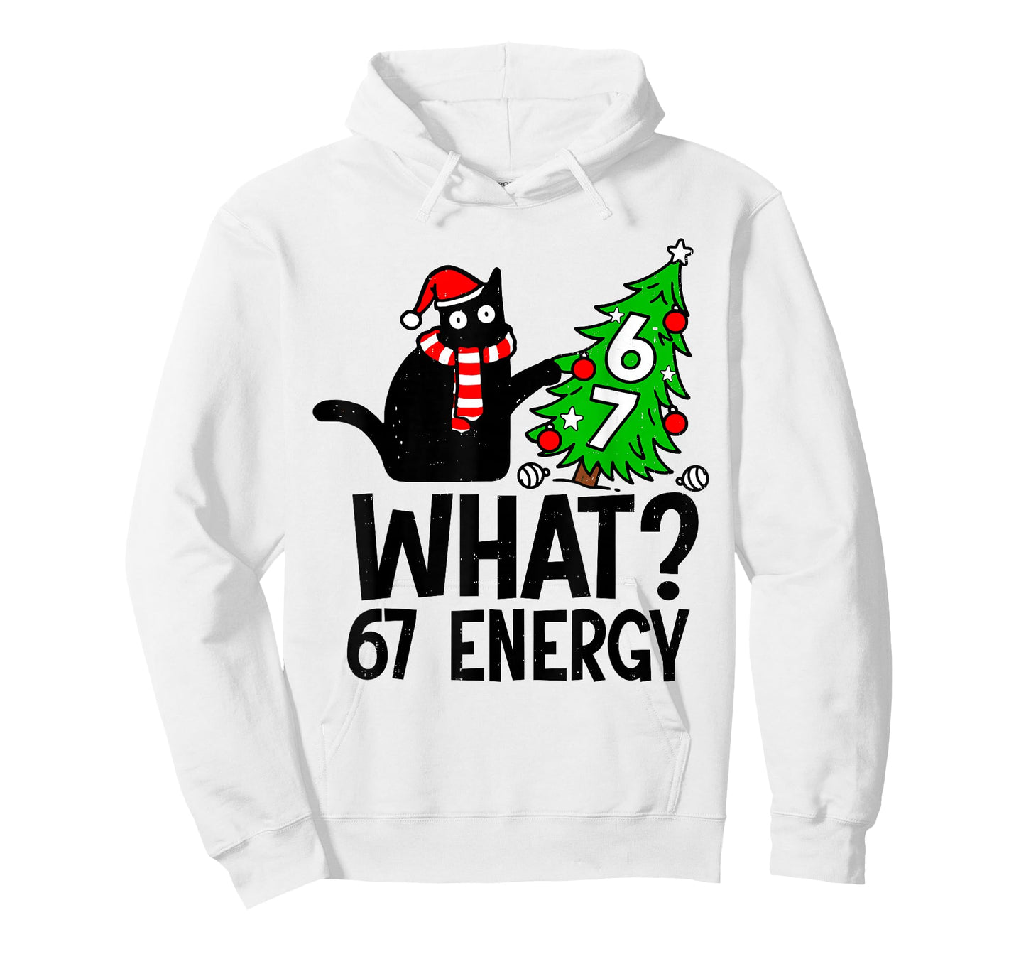 67 Meme Six Seven Cat Funny Christmas Gen Z Alpha Meme Slang T-Shirt