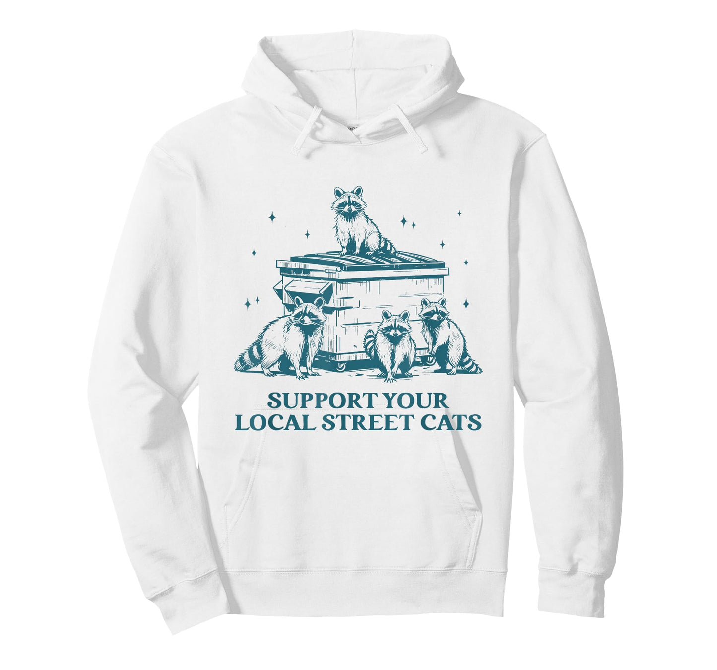 Support Your Local Street Cats Garbage Gang Funny Raccoon T-Shirt