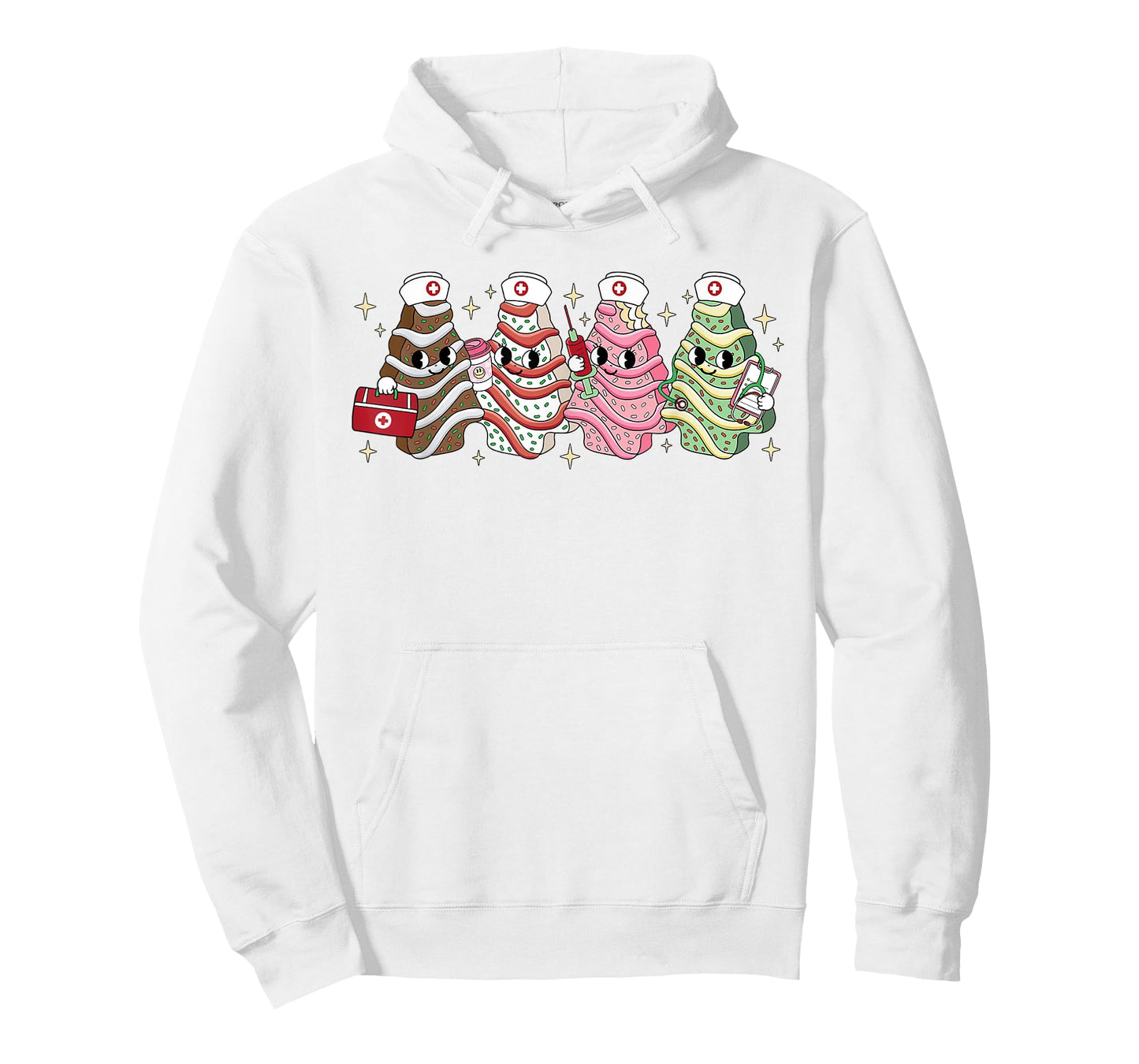 Christmas Nurse Tree Cake Emergency Christmas RN ER ICU T-Shirt