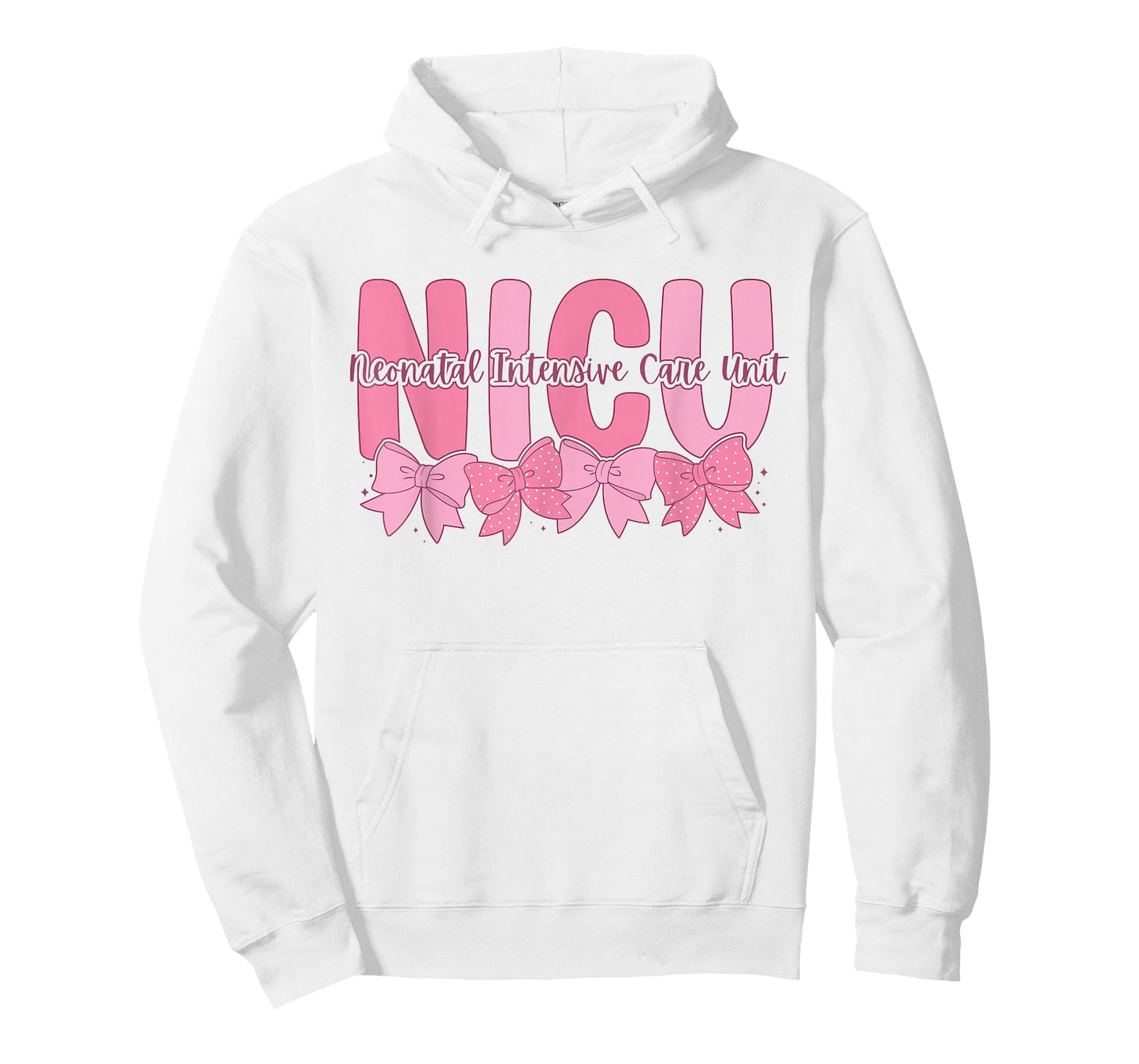 Coquette NICU Nurse Pink Bow Neonatal Intensive Care Unit T-Shirt