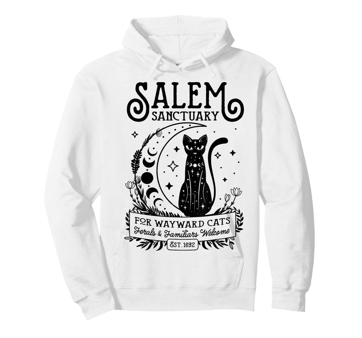 Funny Witch Salem Home for Wayward Black Cats 1692 Halloween T-Shirt