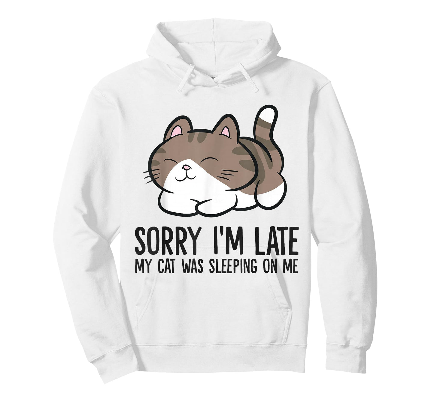 Sorry I'm Late My Cat Was Sleeping On Me Funny Cat Lover T-Shirt