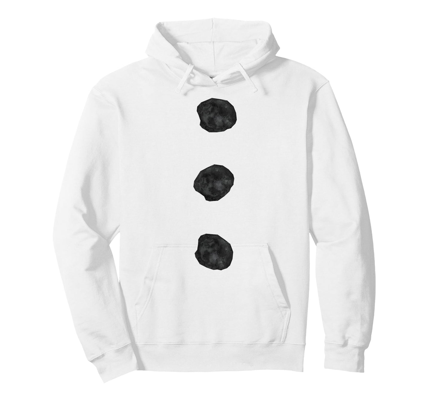 Snowman Costume Shirt Three Black Buttons on White T-Shirt T-Shirt