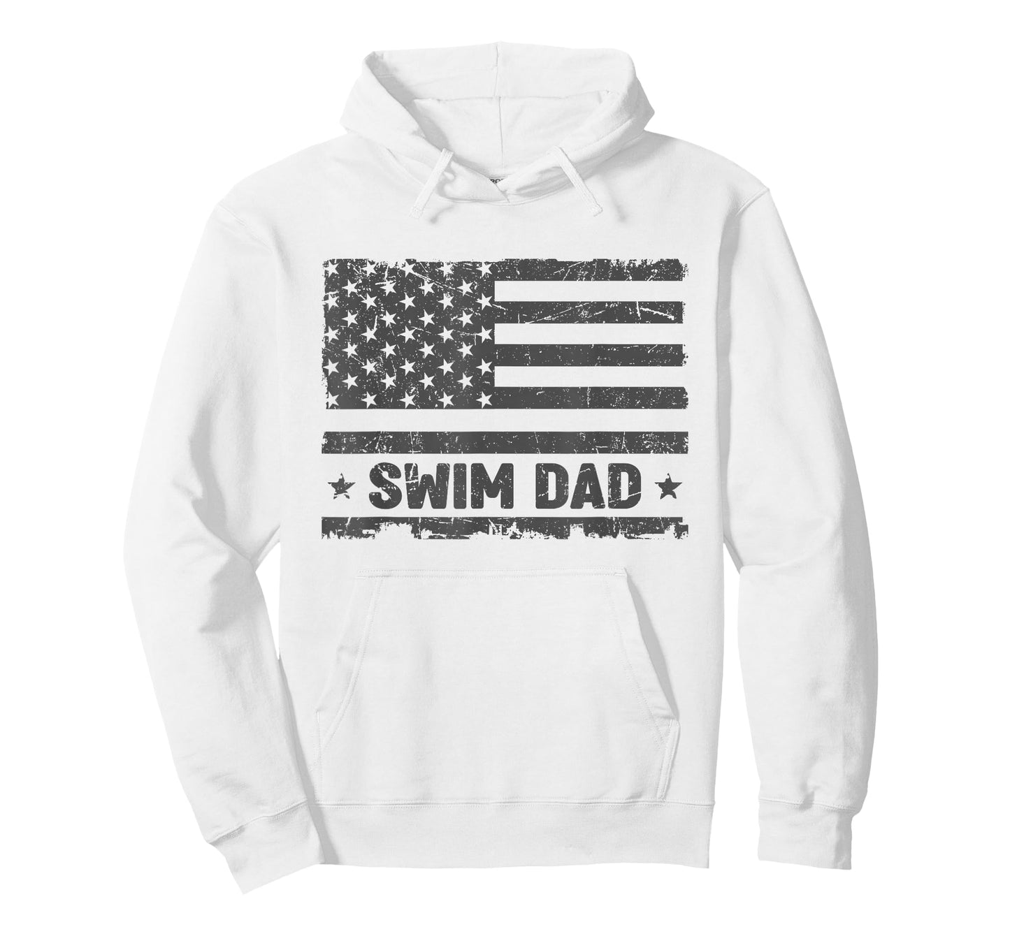 Vintage Swim Dad America US Flag Patriot Funny Gift T-Shirt