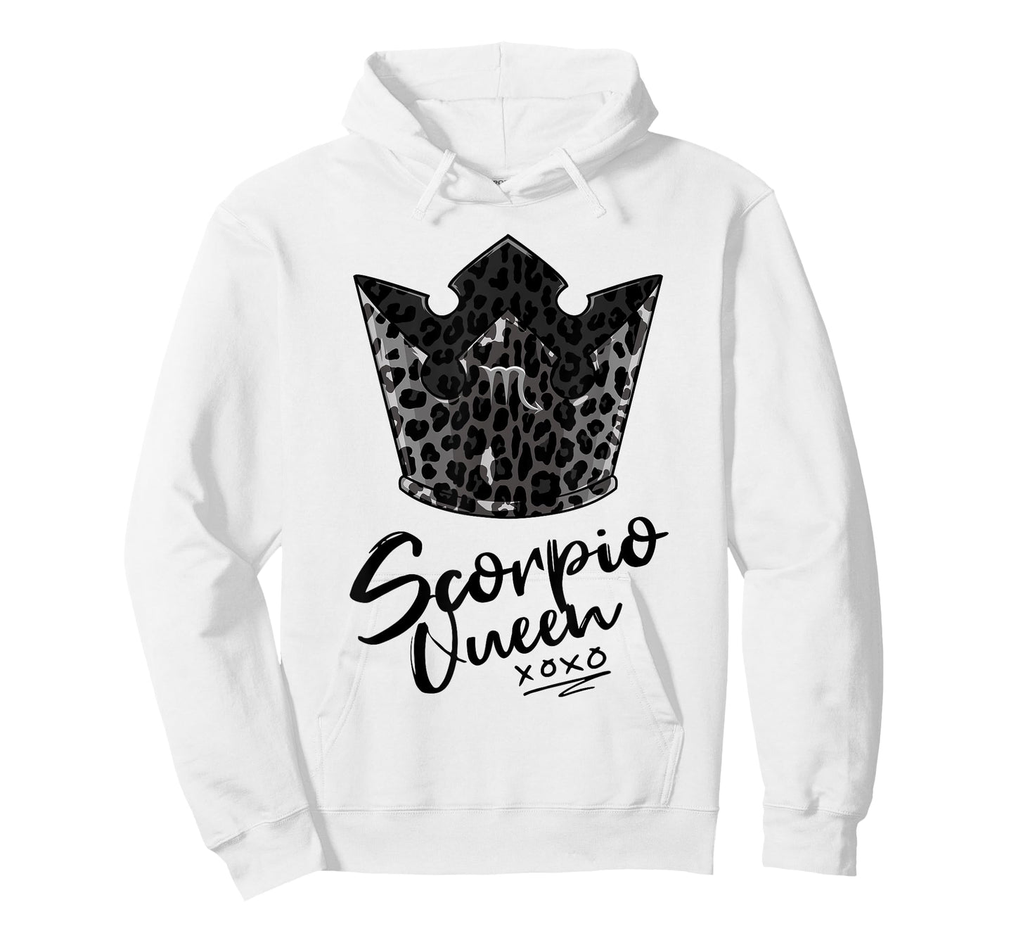 Scorpio Queen with Black Leopard Cheetah Pattern Crown T-Shirt