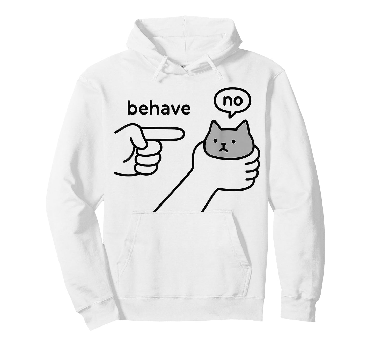 Behave no Funny Cat Meme Cartoon Design T-Shirt