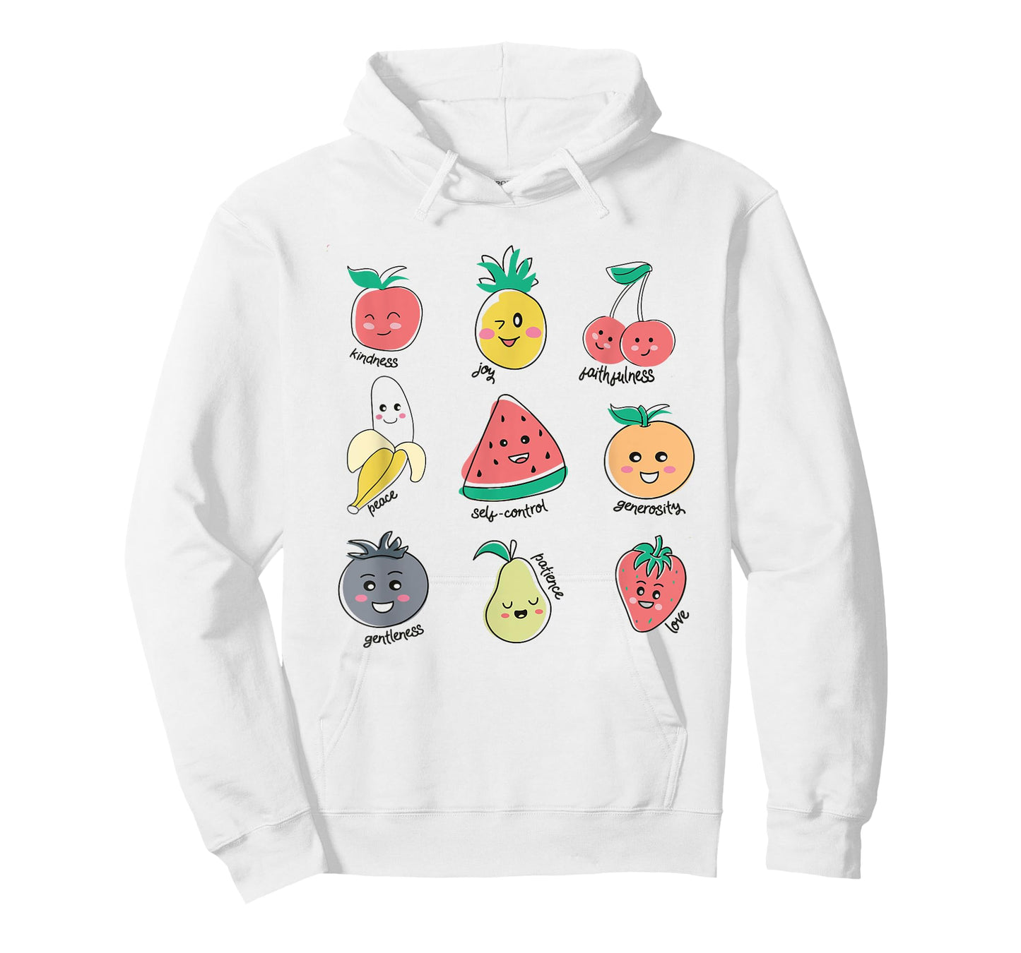 Fruit of Spirit Virtues Cute Kawaii Christian Kids T-Shirt