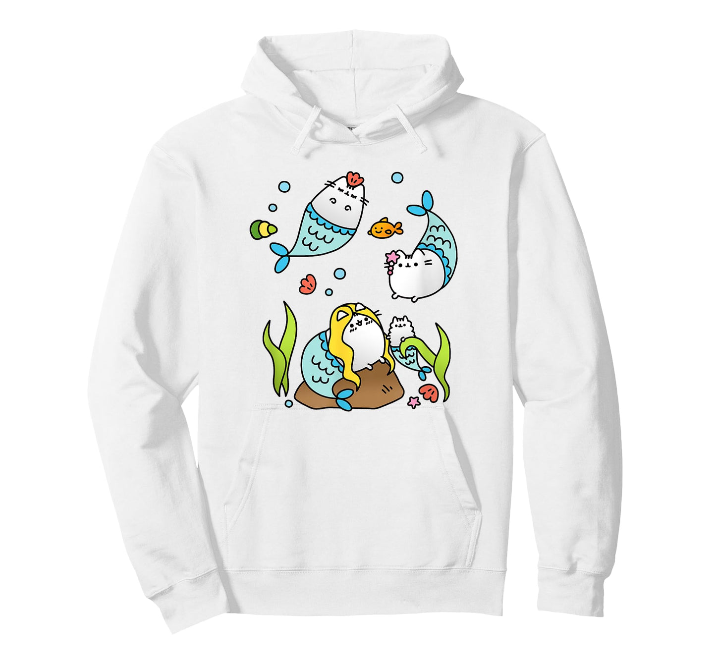 Mermaid Cat Family T-Shirt Cute Purrmaids Men Women Kids T-Shirt