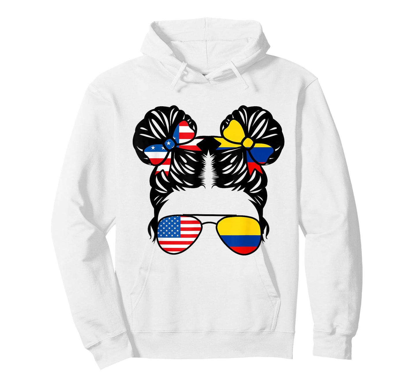 Half American Half Colombian Girl USA Colombia Flag Patriot T-Shirt Small