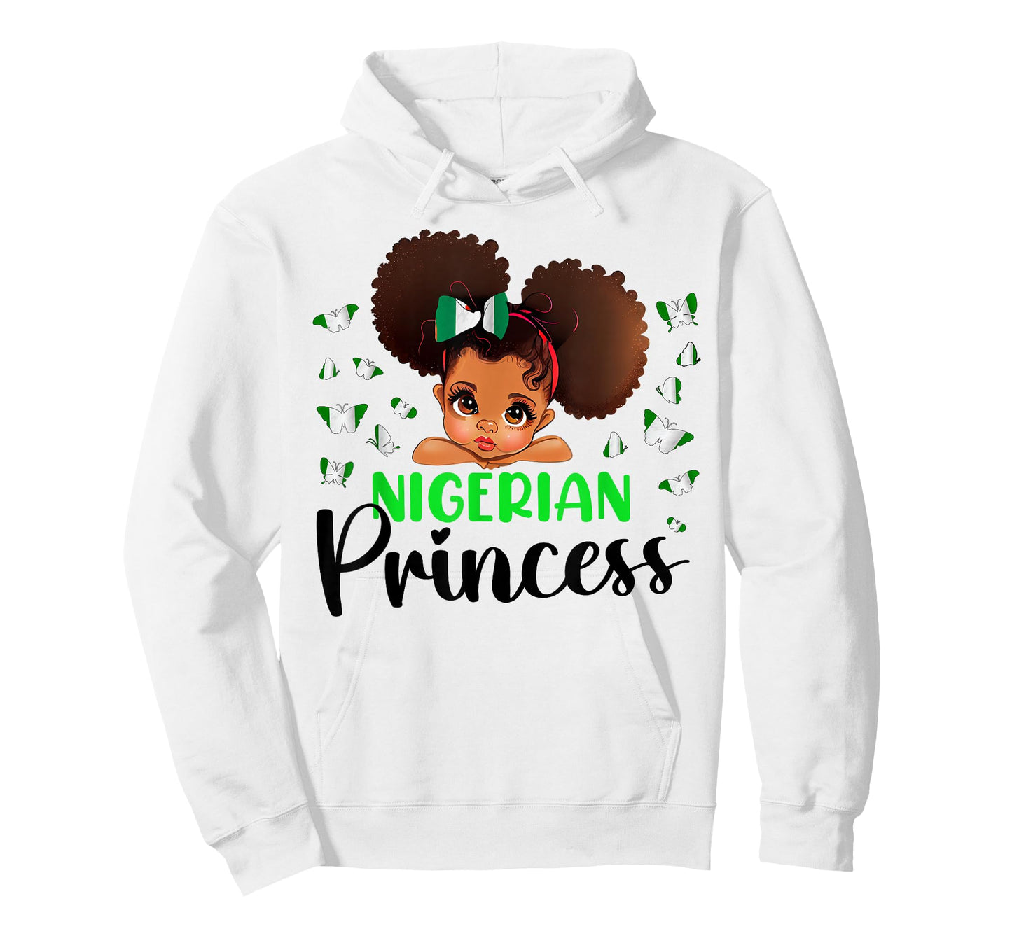 Nigeria Princess Flag for Girls Nigerian Pride Nigeria kids T-Shirt