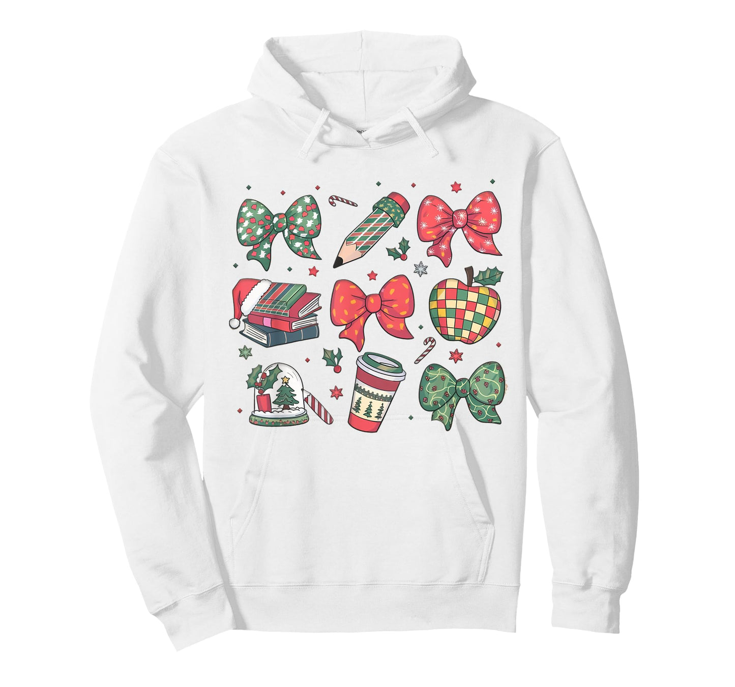 Coquette Bow Teacher Christmas Elementary School Xmas Winter T-Shirt