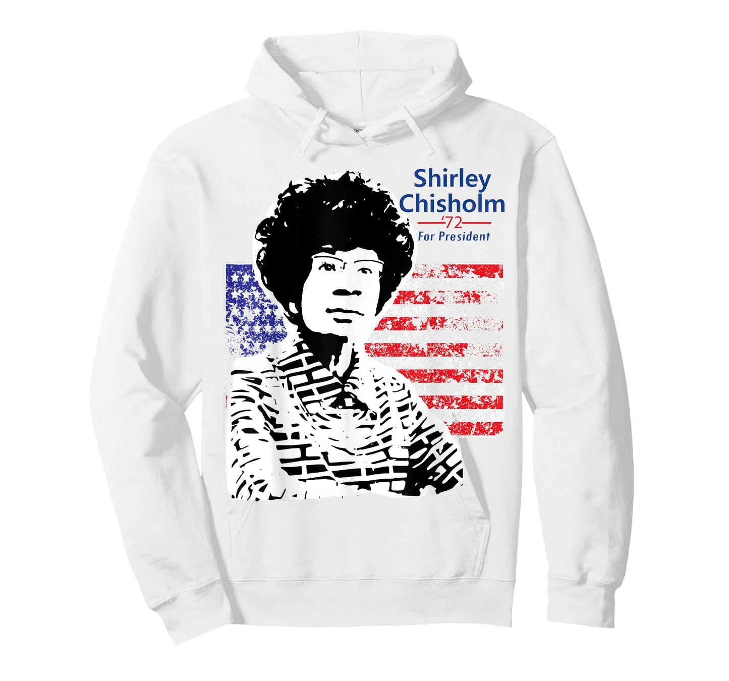 Shirley Chisholm For President 1972 With American Flag T-Shirt for Women Kids Men