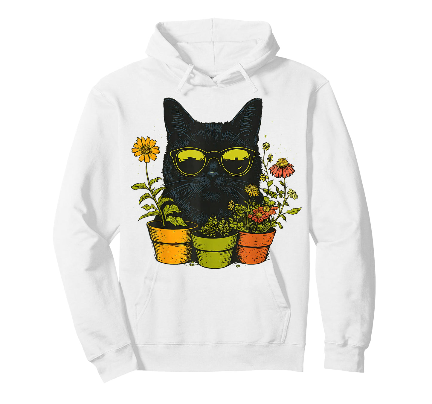 Gardening Because Punching People is Wrong Funny Cat Lover T-Shirt