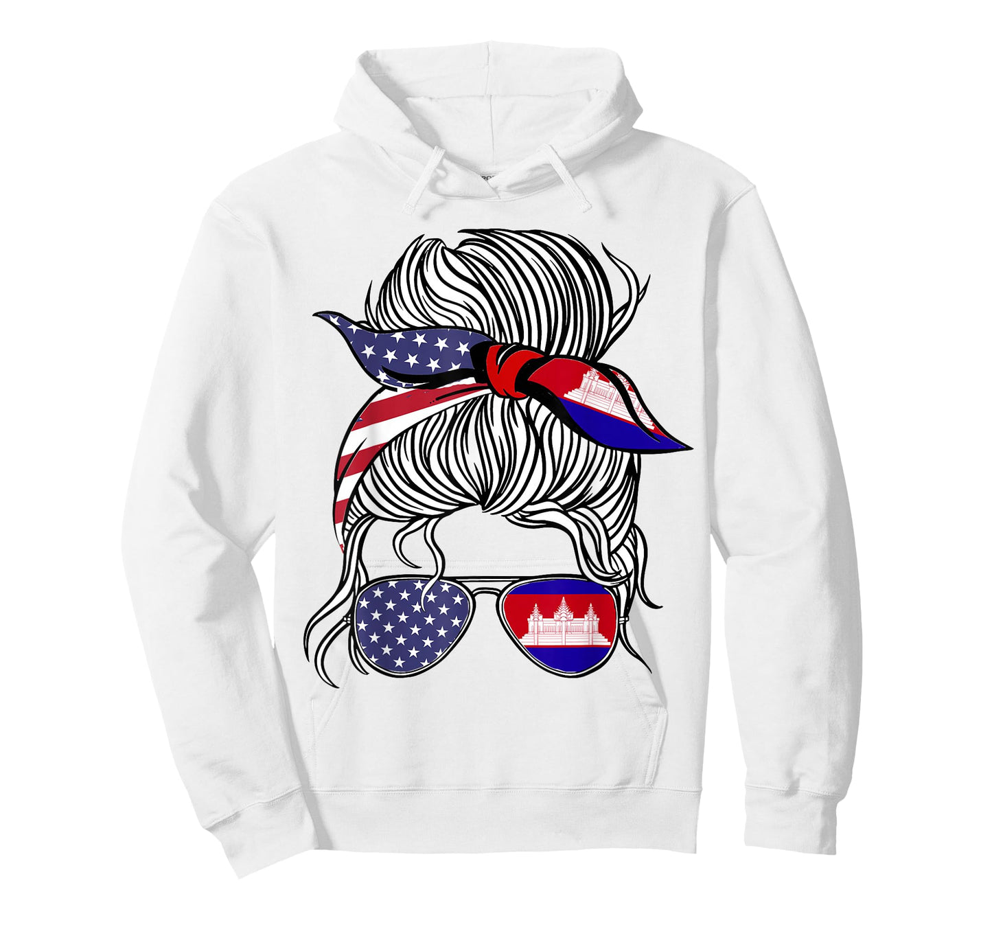 American Cambodian Patriot Flag Women Girl Cambodia Grown T-Shirt
