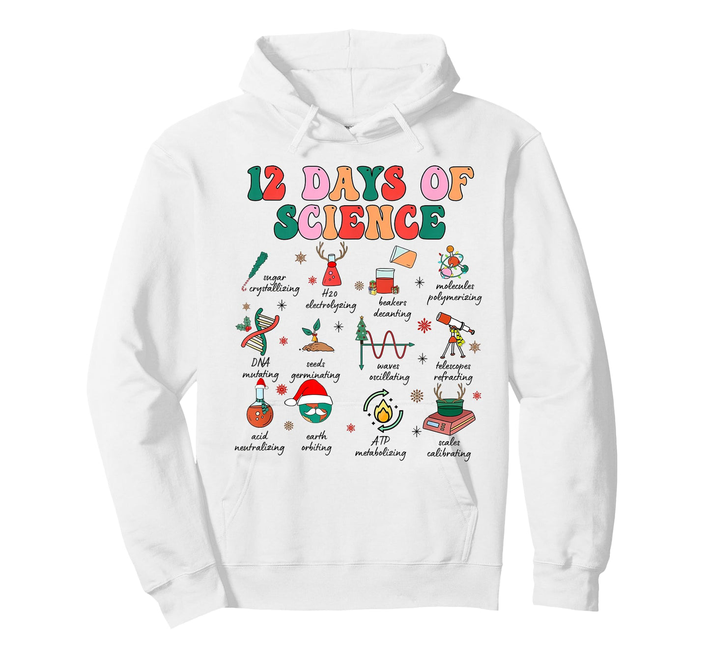 12 Days of Science Scientist Teacher Christmas Science Xmas T-Shirt