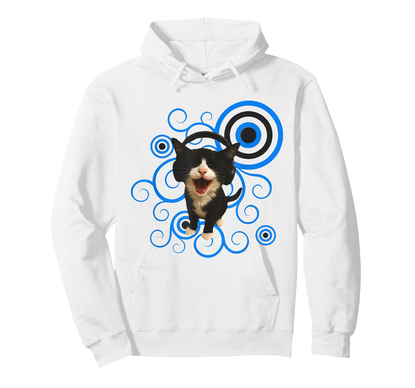 Frutiger Aero Cat Meme Funny Headphone Kitty Cat Lover T-Shirt